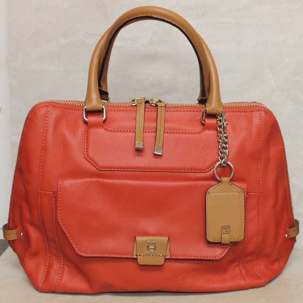 OH By Joy Gryson Bowler Crossbody Leather Satchel